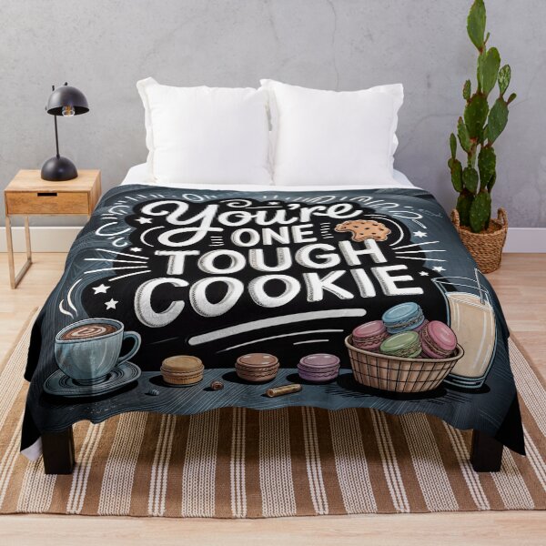 Item preview, You’re One Tough Cookie – Fun Chalkboard Dessert Quote Design designed and sold by ForeverPrintsOK.