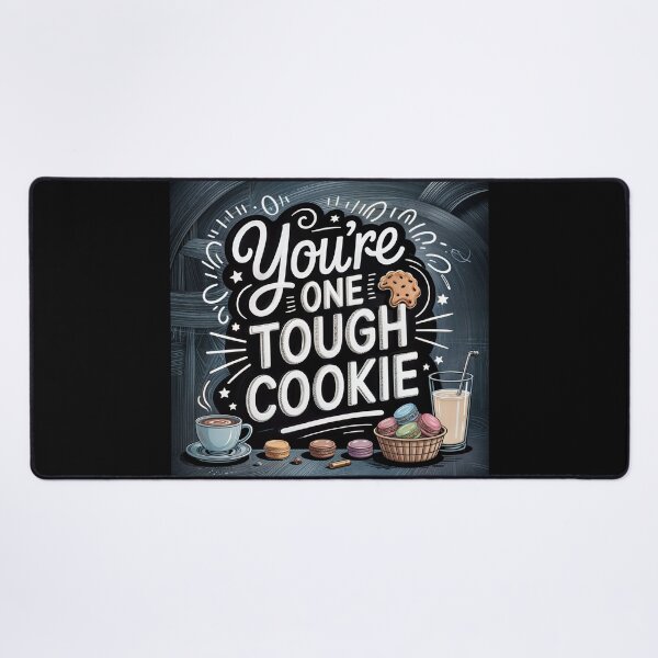 Item preview, You’re One Tough Cookie – Fun Chalkboard Dessert Quote Design designed and sold by ForeverPrintsOK.