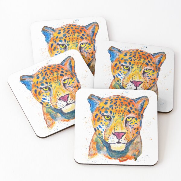 Item preview, Wild Gaze – Jaguar Watercolor Portrait designed and sold by Pintarrajearte.