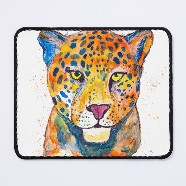 Item preview, Wild Gaze – Jaguar Watercolor Portrait designed and sold by Pintarrajearte.