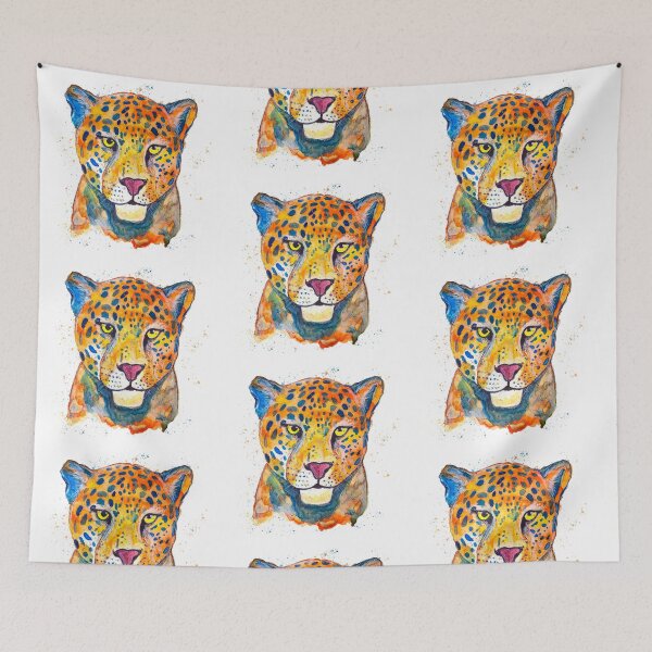 Item preview, Wild Gaze – Jaguar Watercolor Portrait designed and sold by Pintarrajearte.