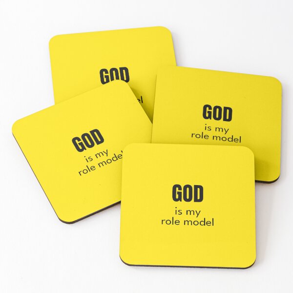 Item preview, God Is My Role Model – Minimal Christian Quote Yellow designed and sold by Yana Mustafina | Boho Soulful Designs.