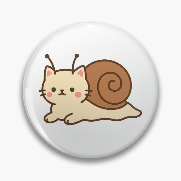 Item preview, Snail Cat – Kawaii Chubby Cat-Snail Fusion Sticker designed and sold by Tripconic.
