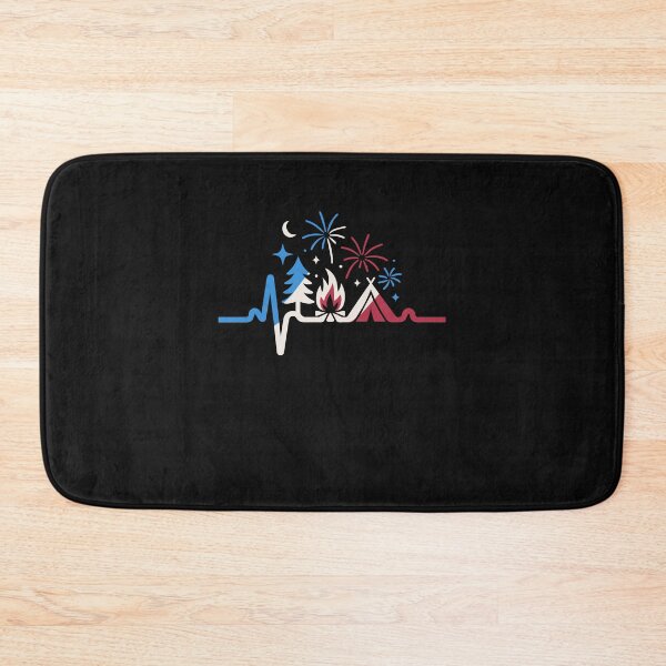 Item preview, Retro Camping Heartbeat 4th Of July Camper Men Boys designed and sold by clothesy7.