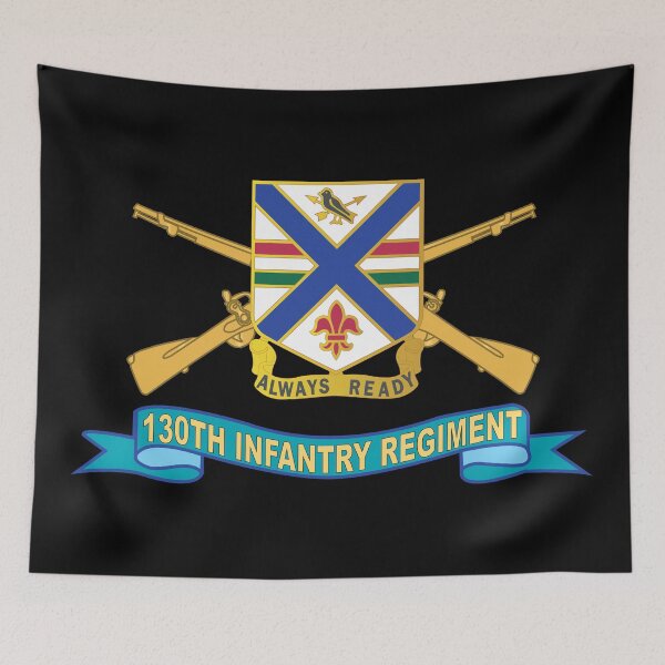Item preview, Army - 130th Infantry Regiment - DUI w Br - Ribbon X 300 designed and sold by Military Insignia Products.