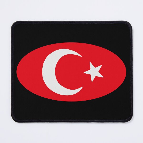 Item preview, Oval Flag of Turkey designed and sold by petiteToulon.