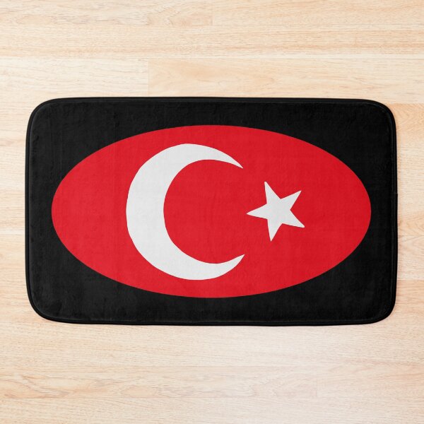 Item preview, Oval Flag of Turkey designed and sold by petiteToulon.