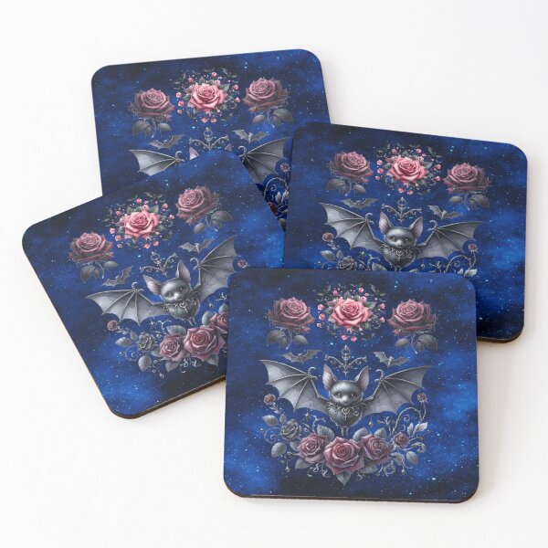 Item preview, "Gothic Elegance: Adorable Bat and Roses" designed and sold by MysticOzzy.