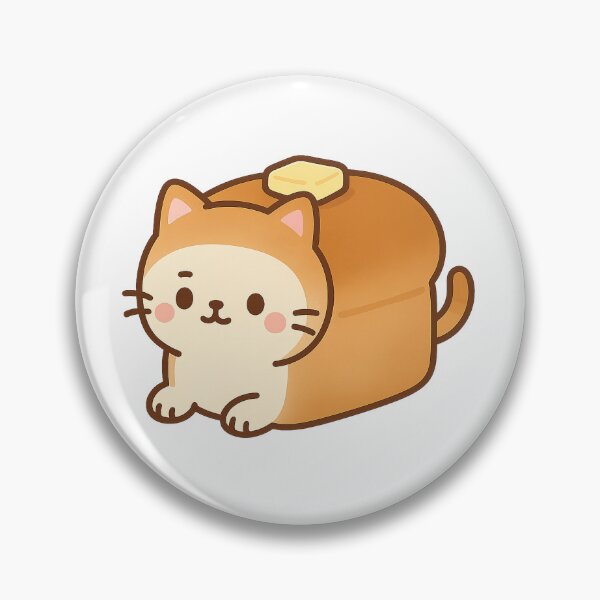 Item preview, Toasted Loaf Cat – Kawaii Chubby Cat with Butter Sticker designed and sold by Tripconic.