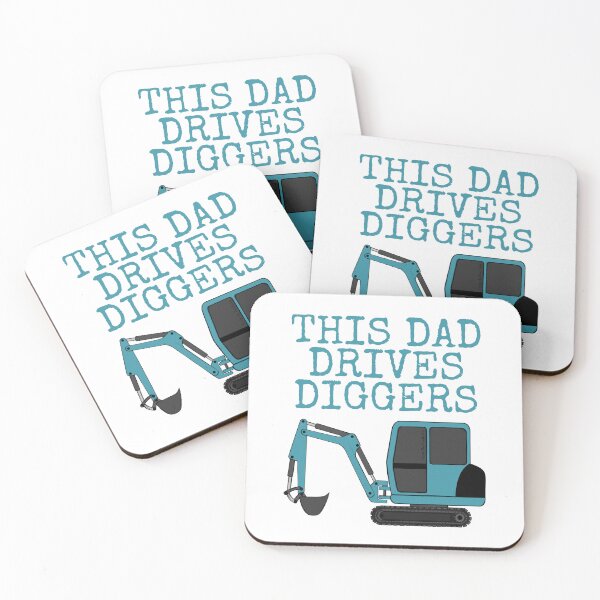 Item preview, This Dad Drives Diggers, Construction Worker Father's Day designed and sold by doodlerob.