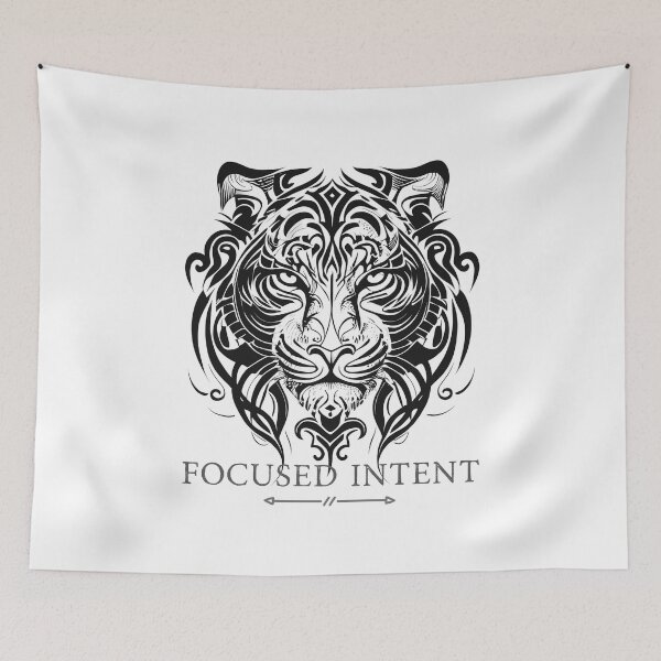 Item preview, Focused Intent Tribal Tiger designed and sold by ShadowAndSlate.