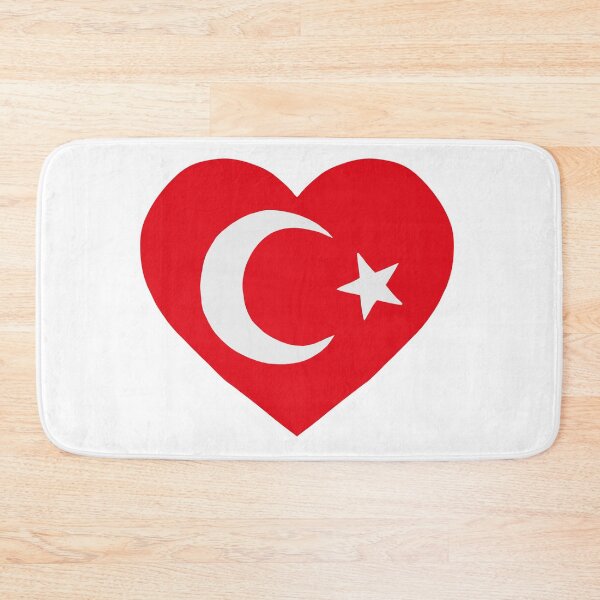 Item preview, Heart Flag Turkiye designed and sold by petiteToulon.