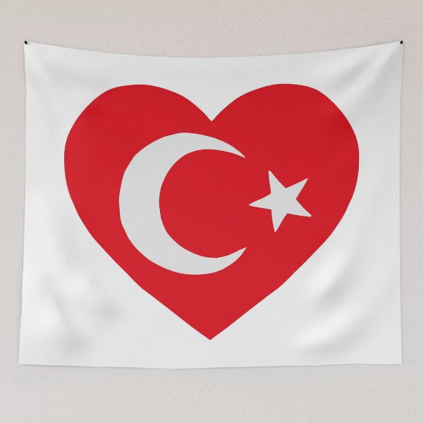 Item preview, Heart Flag Turkiye designed and sold by petiteToulon.