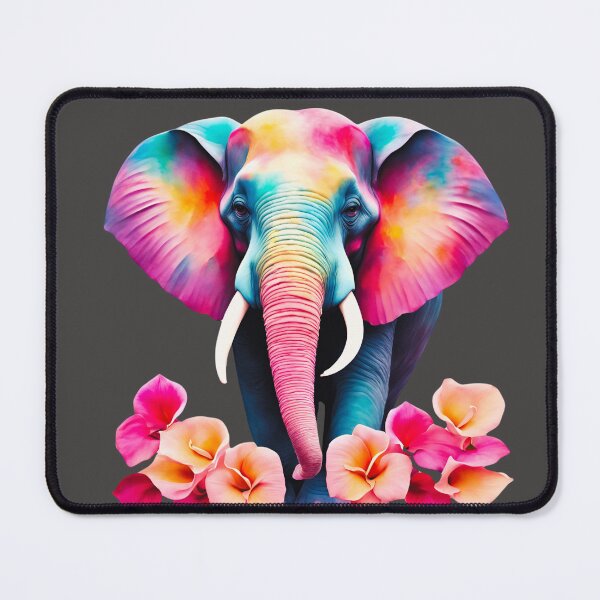 Item preview, Magic and colorful elephant with flowers designed and sold by agamilion.