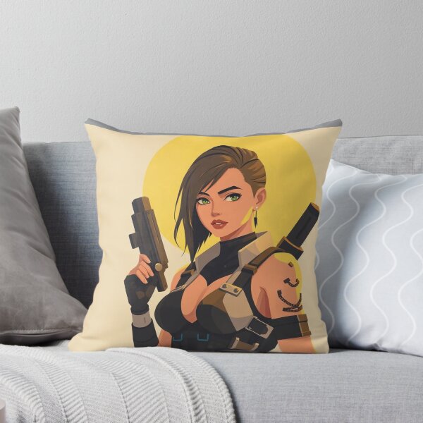 Item preview,  A cool scifi warrior woman in full metal armor carrying a fantasy assault rifle designed and sold by Vintage Designs +.