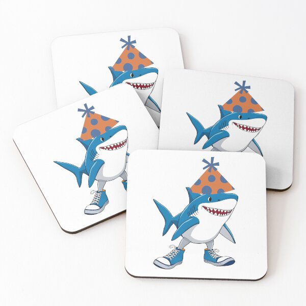 Item preview, Tralalero Tralala Cute Cartoon Shark in Birthday Party Hat designed and sold by EmeraldeaArt.