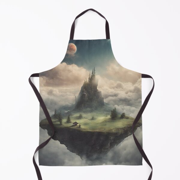 Item preview, Surreal Futuristic Floating World in the Clouds – Dreamscape Sci-Fi Art designed and sold by echowood26.