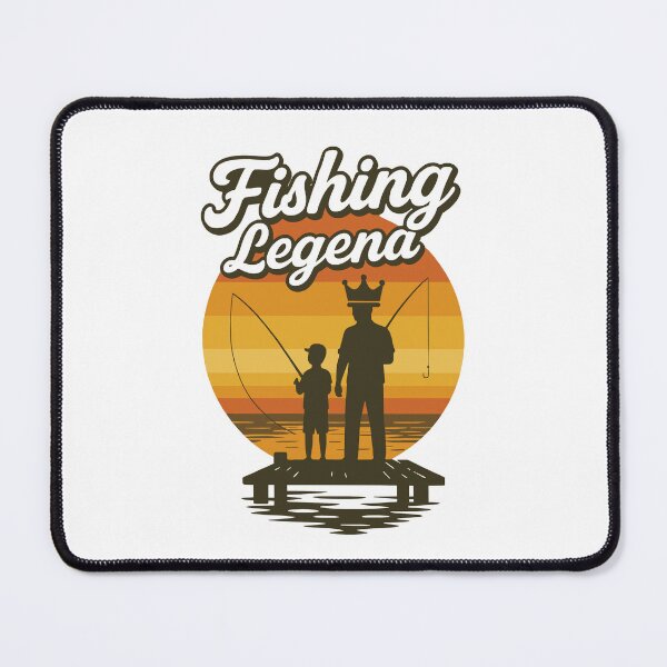 Item preview, Fishing Legend – Retro Father & Child Dock Silhouette Design designed and sold by NicoDesignArt.