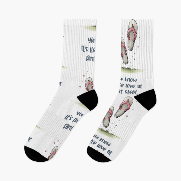 Item preview, Toe Love at First Step: Feel the Sole-Mate Connection– Flip-Flop Romance Vibes! designed and sold by FUNqoosh.