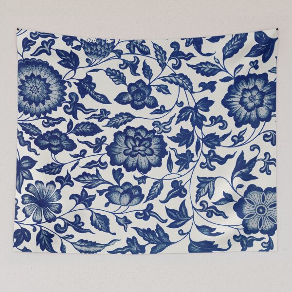 Item preview, Blue Flower Pattern designed and sold by silvercrystal.