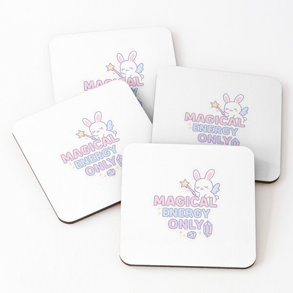Item preview, Magical Energy Only Pastel Bunny & Crystal Sticker designed and sold by KiraKira Moon Atelier.