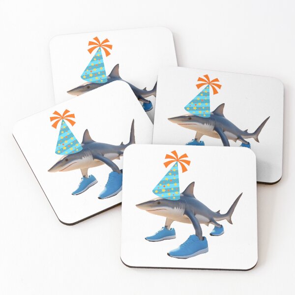 Item preview, Tralalero Tralala Shark in Birthday Party Hat designed and sold by EmeraldeaArt.
