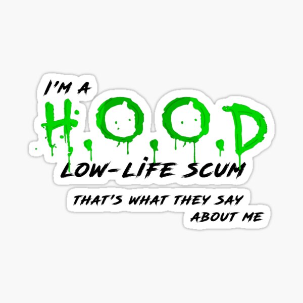 Item preview, Kneecap HOOD Low Life Scum Design designed and sold by alvmirla.