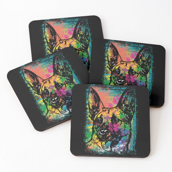 Item preview, Colorful German Shepherd Dog Art – Vibrant Watercolor Abstract Dog Lover Design designed and sold by StickerAndLove.