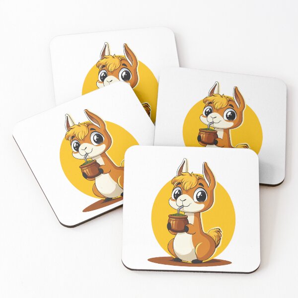Item preview, Cute Guanaco Drinking Yerba Mate – Funny South American Mate Lover designed and sold by flamini.