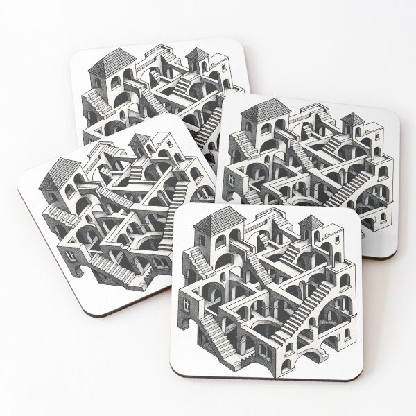 Item preview, Mind-Bending Impossible Architecture | Escher-Inspired Optical Illusion Art designed and sold by WAUZ.
