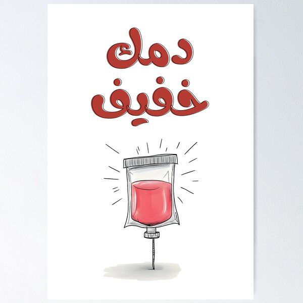 Item preview, A Little Drip, a Lot of Charm دمك خفيف – Light-Blooded and Full of Laughs with a Humorous Arabic Twist designed and sold by FUNqoosh.