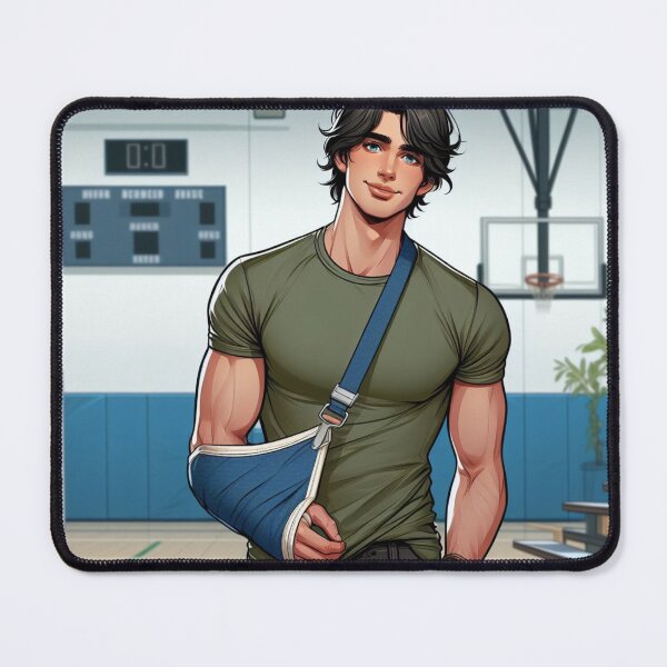 Item preview, Cute Guy - Gym - Book Boyfriend - Character Art designed and sold by AmberRoseWrites.