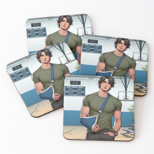 Item preview, Cute Guy - Gym - Book Boyfriend - Character Art designed and sold by AmberRoseWrites.