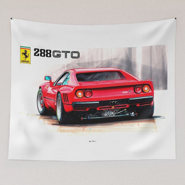 Item preview, Drawing of Ferrari GTO 288 designed and sold by GARVIarte.
