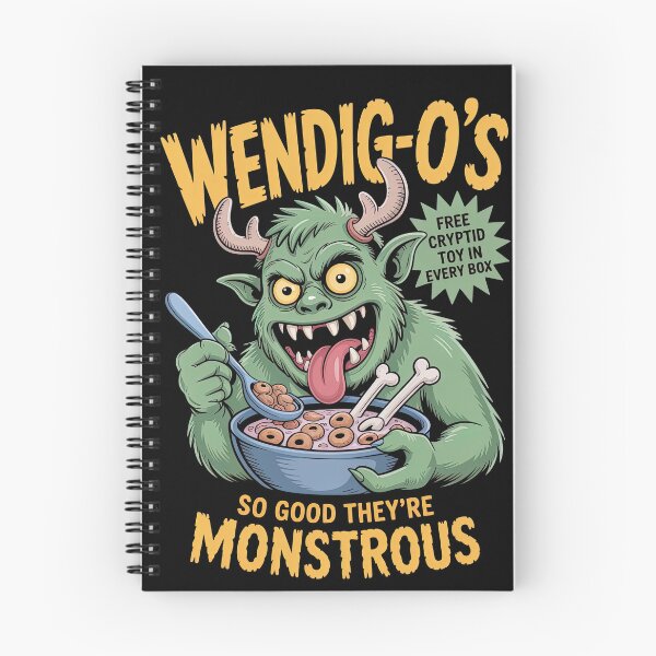 Item preview, Wendig-O’s Horror Cereal Parody Cryptid Monster Breakfast designed and sold by SpookshowDesign.