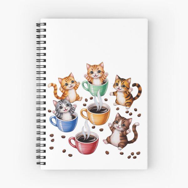 Item preview, Many Happy Cats and Coffee Mugs - Colorful pattern  3 designed and sold by AlinaSCorner.