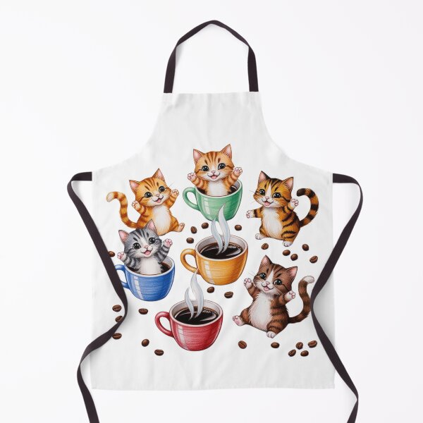 Item preview, Many Happy Cats and Coffee Mugs - Colorful pattern 3 designed and sold by AlinaSCorner.