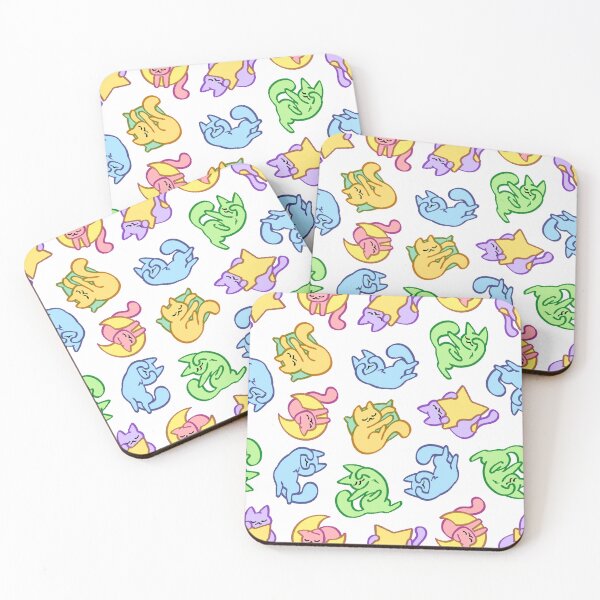 Item preview, Sleepy Cats 1 - ffffff designed and sold by knitetgantt.