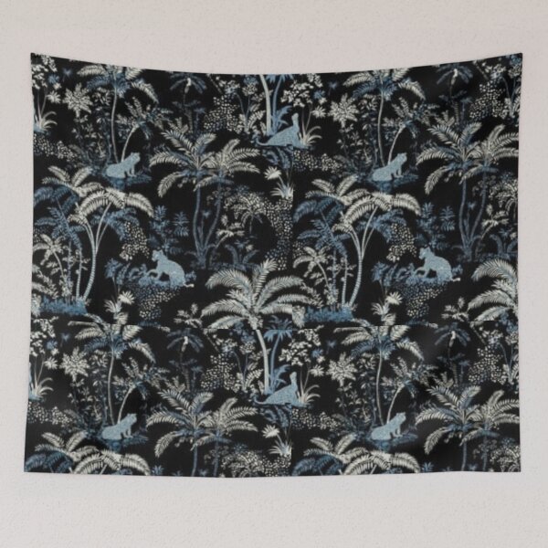 Item preview, Exotic Midnight Jungle Jive: A Tropical Leopard Wallpaper by Hookedonwalls.  designed and sold by Arslan2013.