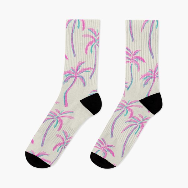 Item preview, Tropical Palms in Retro Palm Springs Style in hot pink &yellow designed and sold by aneladesigns.