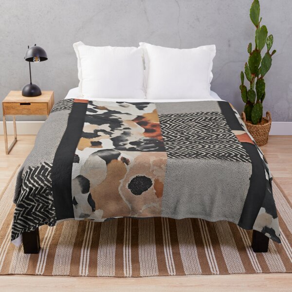 Item preview, Black and White Chevron Collage – Torn Paper Mismatched Pattern designed and sold by echowood26.