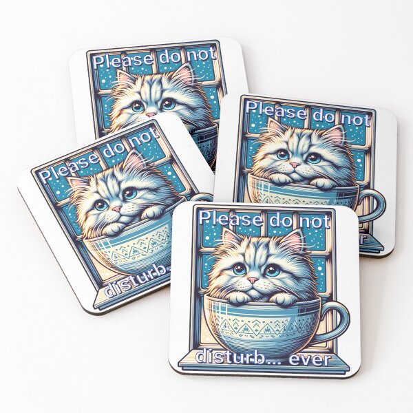 Item preview, Please Do Not Disturb... Ever – cartoon kitty Art  designed and sold by MTeesGA.
