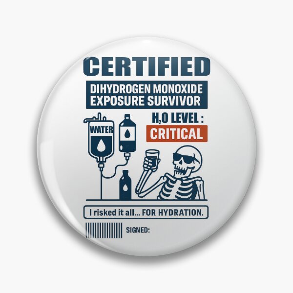 Item preview, Official DHMO Survivor Certificate – Sign It Yourself! designed and sold by My Cool Store.