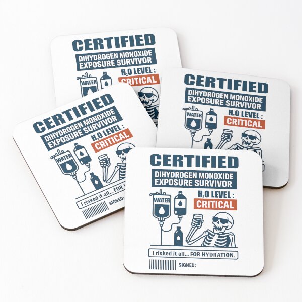 Item preview, Official DHMO Survivor Certificate – Sign It Yourself! designed and sold by My Cool Store.