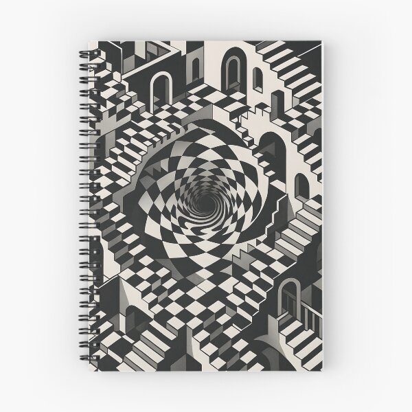 Item preview, Melting Chess Vortex | Impossible Black & White Architecture with Optical Illusions designed and sold by WAUZ.