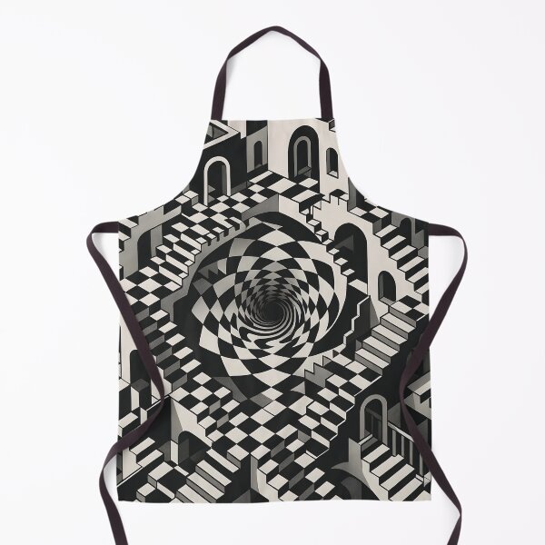 Item preview, Melting Chess Vortex | Impossible Black & White Architecture with Optical Illusions designed and sold by WAUZ.