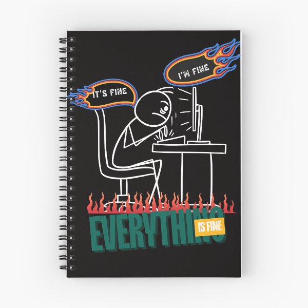 Item preview, “Everything Is Fine” It's Fine. I'm Fine – Funny Burnout Design designed and sold by Twin-StudioX.