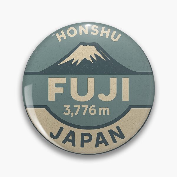 Item preview, Mount Fuji Badge - Vintage Japan Travel Emblem Design designed and sold by Blurbean.