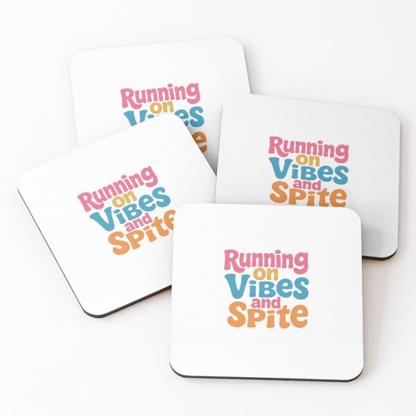 Item preview, Running on Vibes and Spite – Bold Funny Sticker designed and sold by CaffeinatedCreatures.
