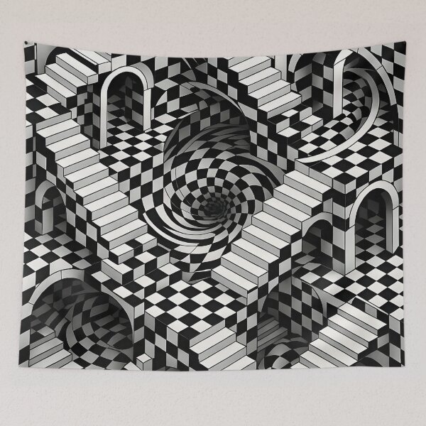 Item preview, Trippy Chessboard Time Warp | Melting Architecture Optical Illusion in 4K designed and sold by WAUZ.